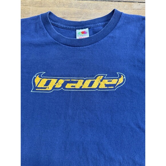 VTG Grade "Headfirst Straight to Hell" Victory records T-Shirt Lg Y2K Punk Emo - Picture 2 of 7